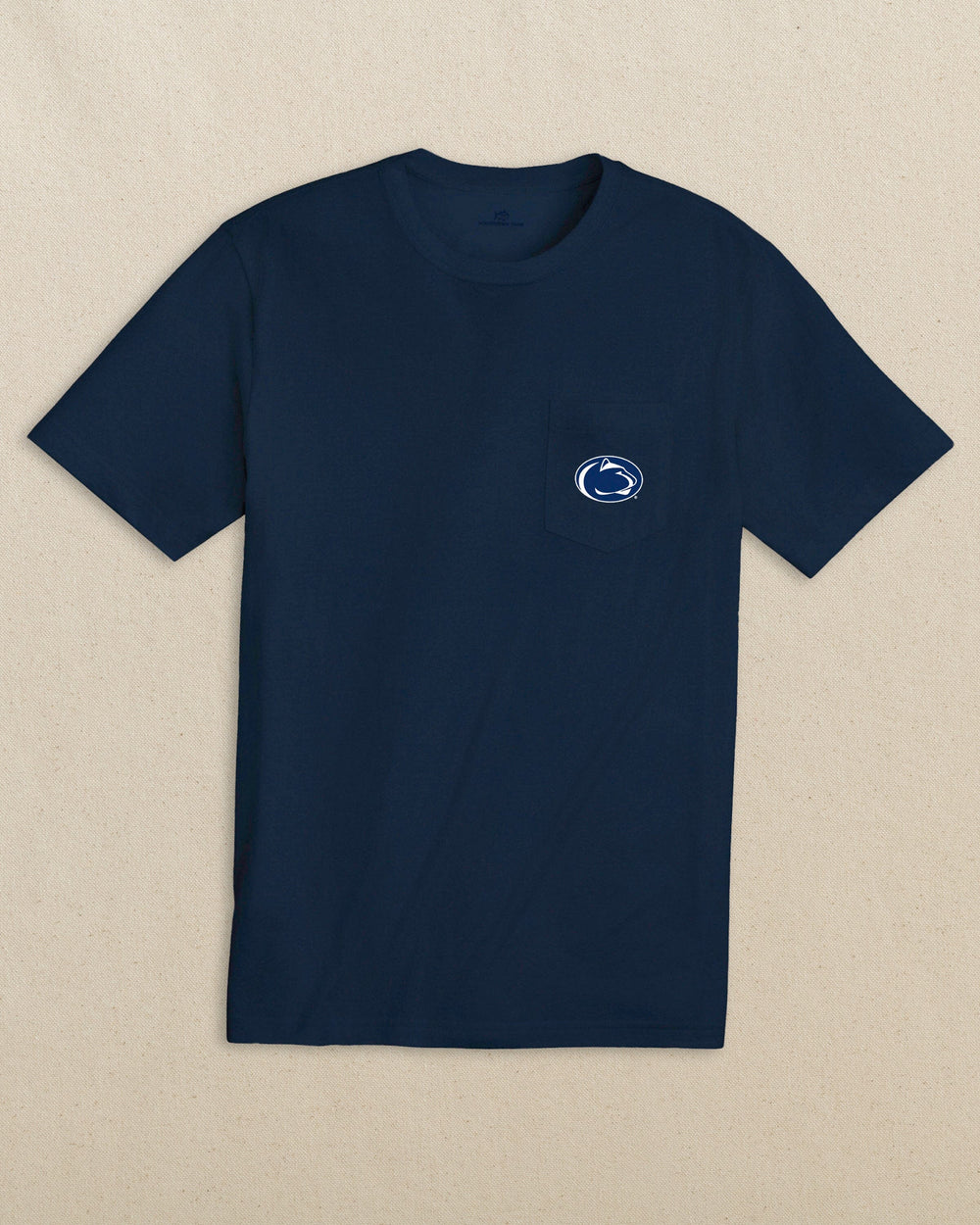 The front view of the Southern Tide Penn State Nittany Lions Embroidered Short Sleeve T-Shirt by Southern Tide - Navy