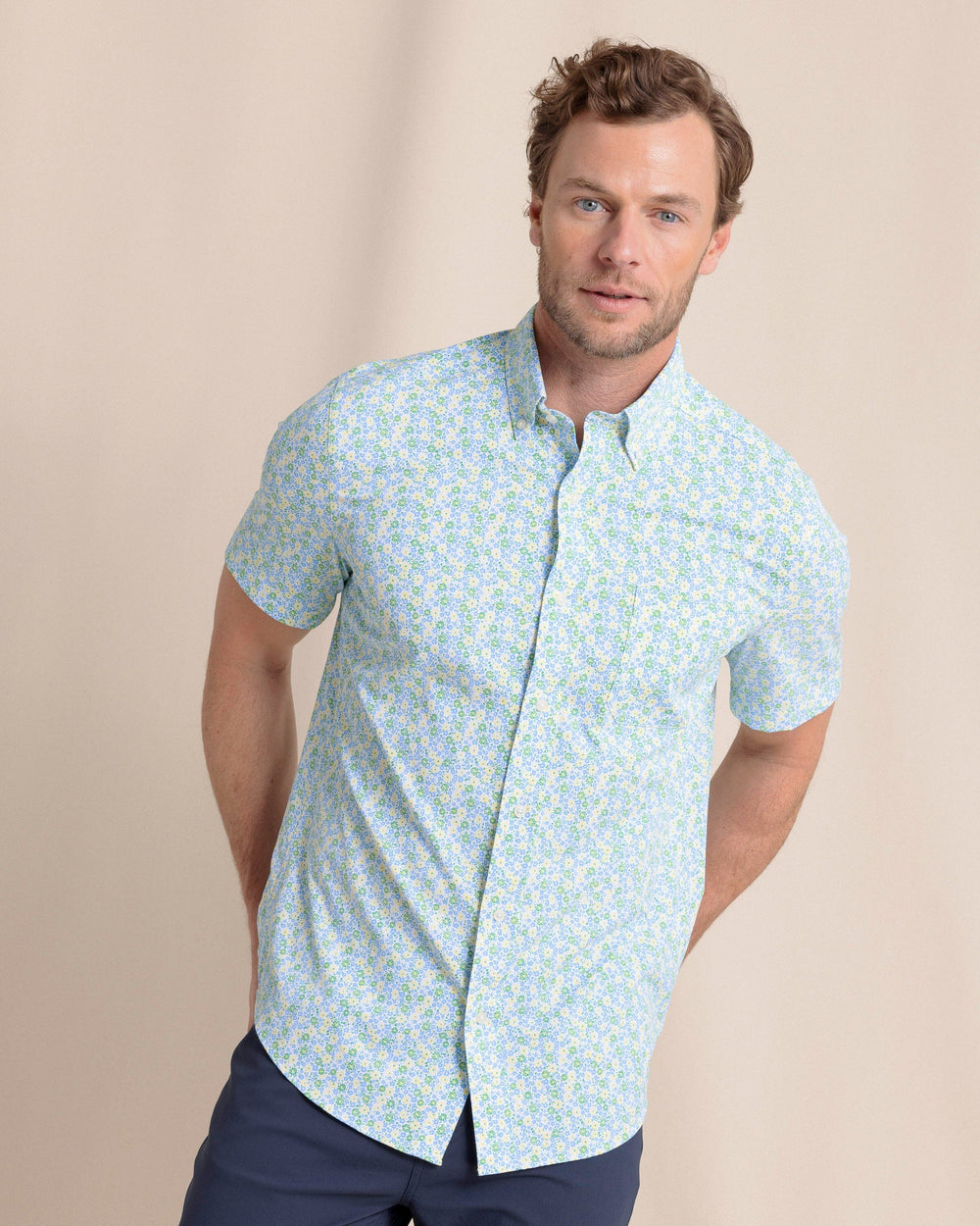 Petal Party Intercoastal Short Sleeve Sport Shirt M_Sportshirts Southern Tide 