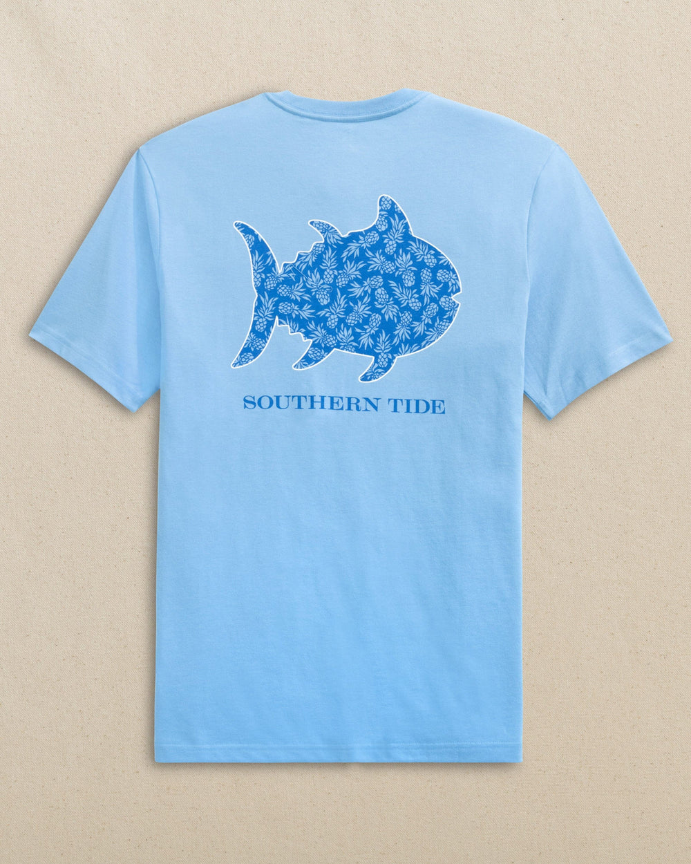 The back view of the Southern Tide Pineapple Parade Skipjack Fill Short Sleeve T-Shirt by Southern Tide - Ocean Channel
