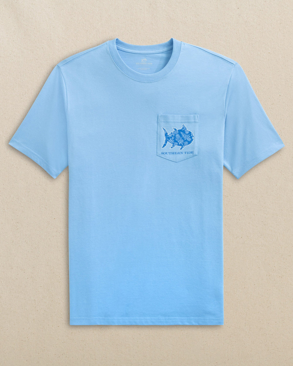 The front view of the Southern Tide Pineapple Parade Skipjack Fill Short Sleeve T-Shirt by Southern Tide - Ocean Channel