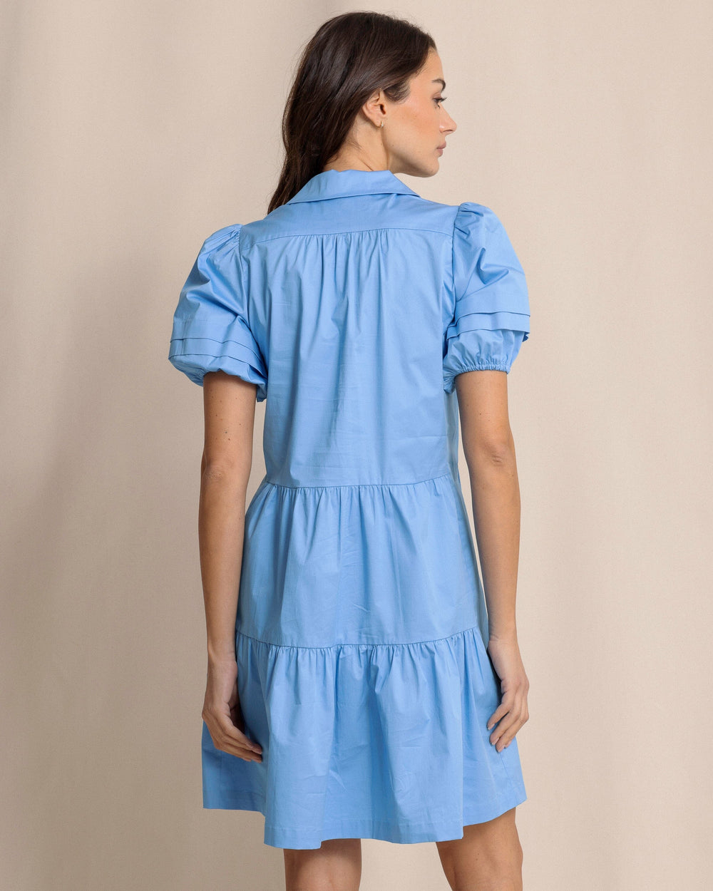 The back view of the Southern Tide Piper Short Sleeve Dress by Southern Tide - Boat Blue