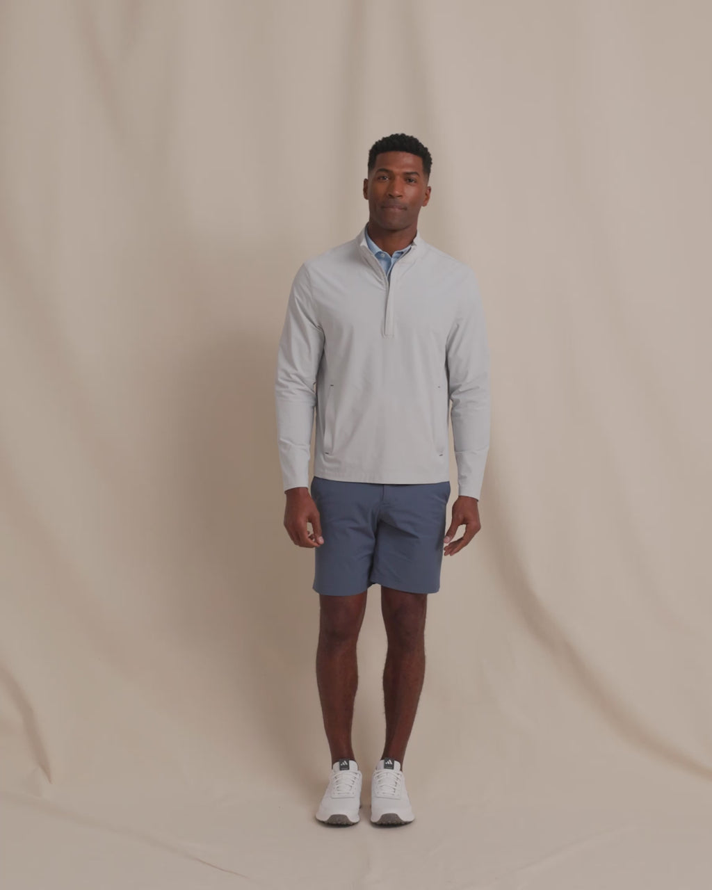 The video view of the Southern Tide Avondale Performance Jacket by Southern Tide - Platinum Grey