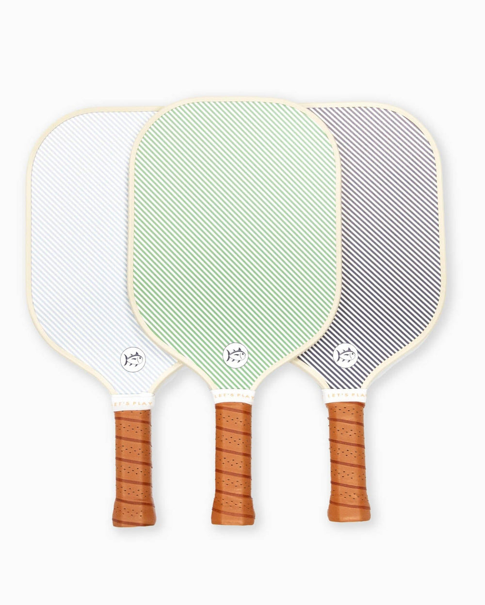 The detail view of the Southern Tide Recess + Southern Tide Skipjack Stripe Pickleball Paddle by Southern Tide - Insignia Blue