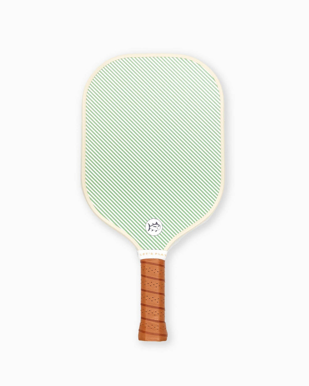 The front view of the Southern Tide Recess + Southern Tide Skipjack Stripe Pickleball Paddle by Southern Tide - Kelly Green