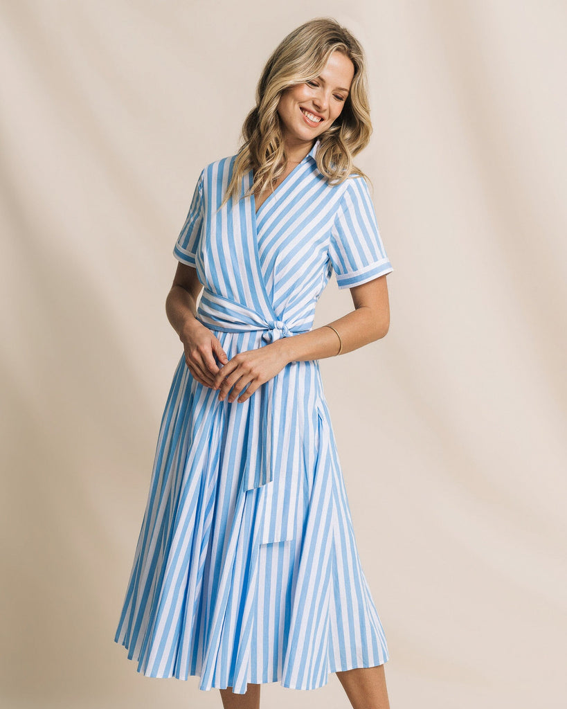 Southern Tide Women's Regina Midi Blue (Size L) 65% Lyocell 35% Cotton Southern Tide Women's Regina Midi Blue (Size L) 65% Lyocell 35% Cotton