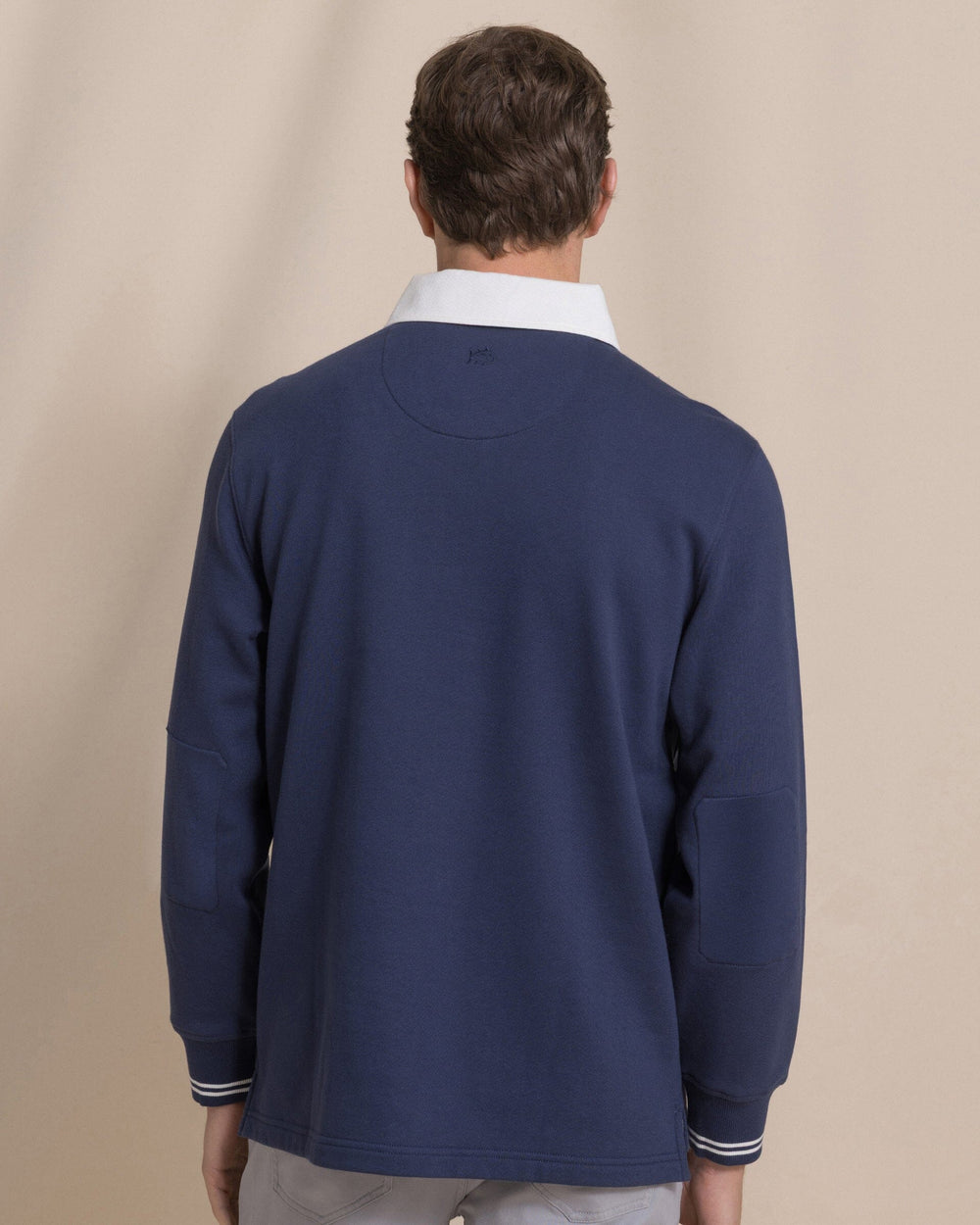 The back view of the Southern Tide Rugby Sweatshirt by Southern Tide - Dress Blue