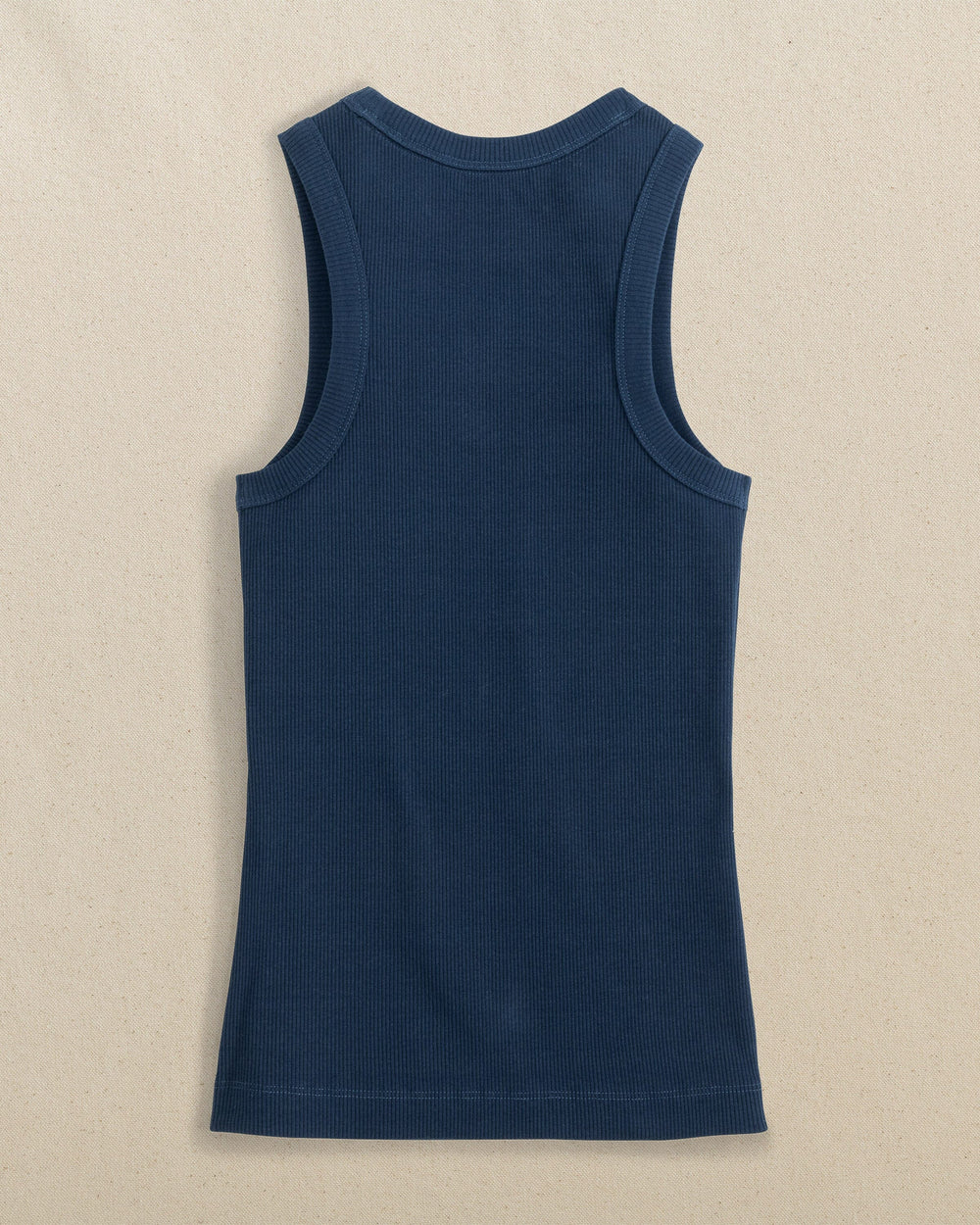 The back view of the Southern Tide Ryan Solid Rib Tank by Southern Tide - Dress Blue