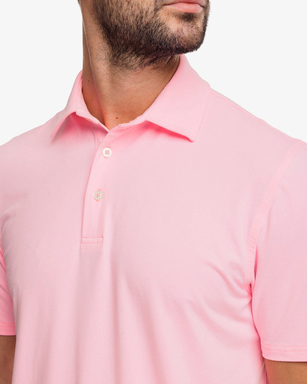 The detail view of the Southern Tide Ryder Lilly Polo Shirt by Southern Tide - Mandevilla Baby