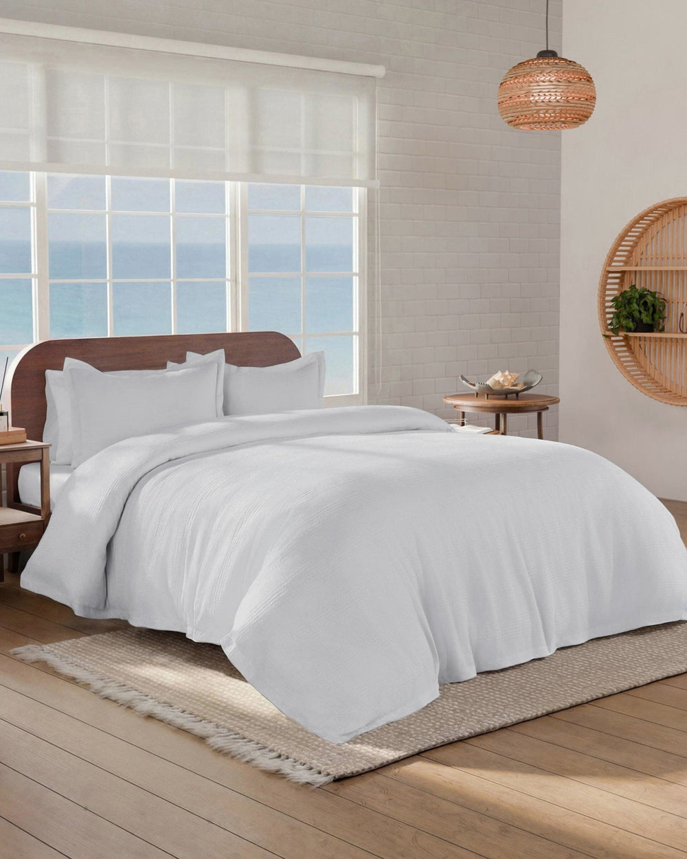 The side view of the Southern Tide Saltwater Comforter Set by Southern Tide - Grey