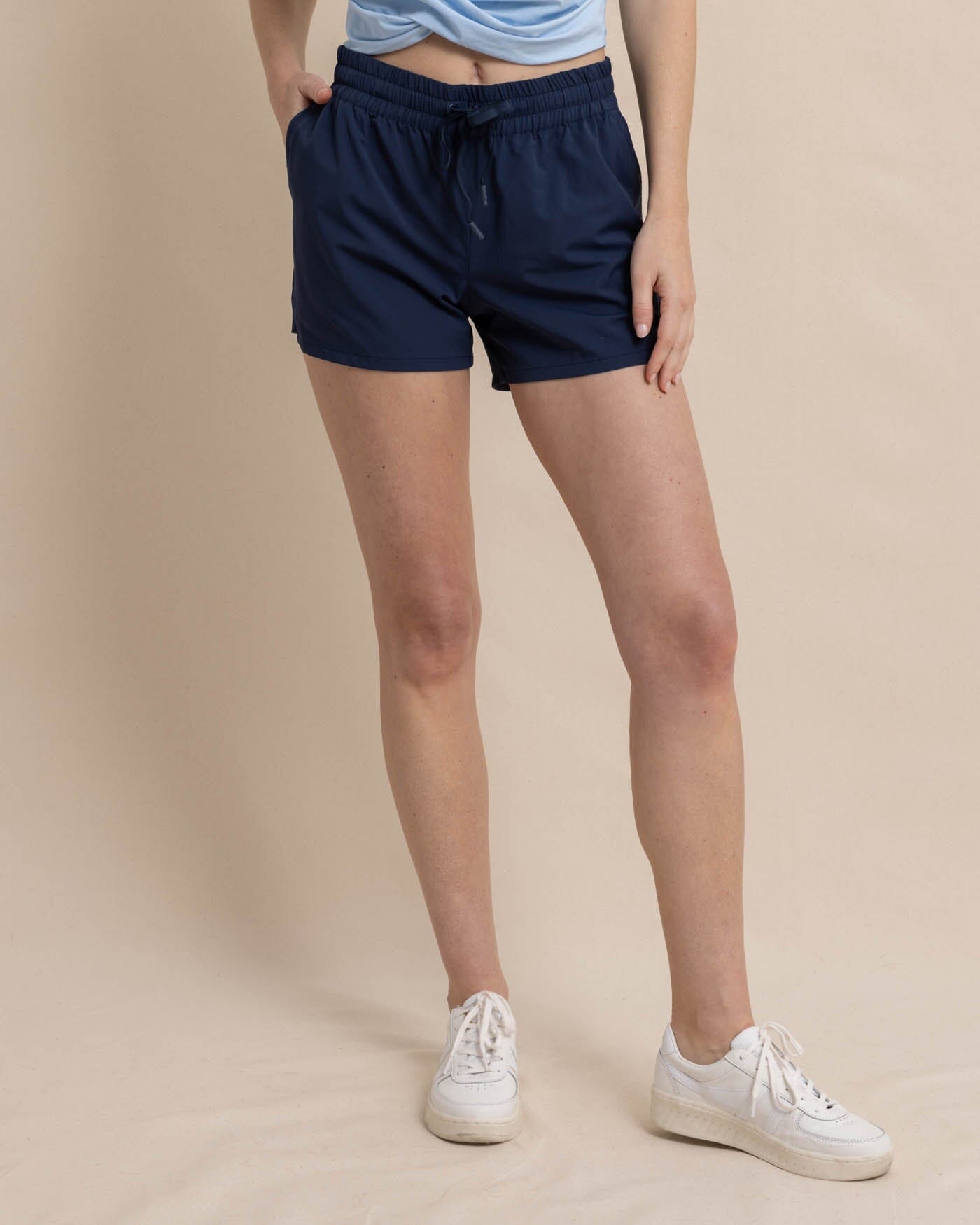 Womens navy best sale dress shorts