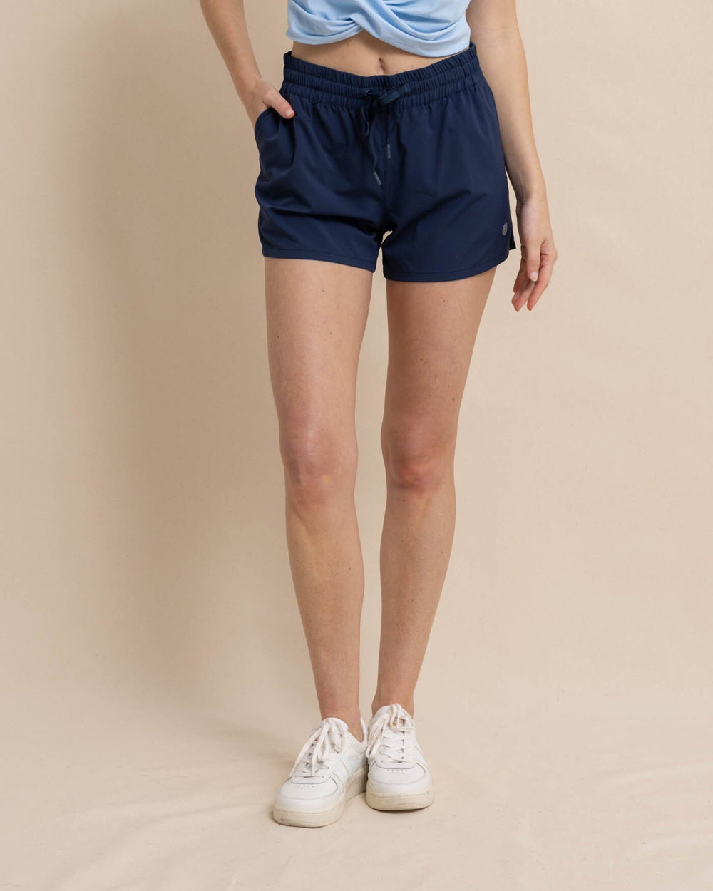 The front view of the Southern Tide Sammie Intercoastal Performance Short by Southern Tide - Dress Blue