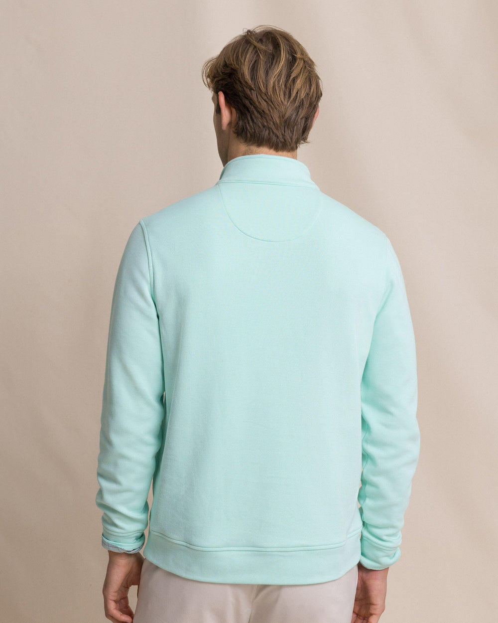 The back view of the Southern Tide Sandy Cove Pique Quarter Zip by Southern Tide - Gulf Shores