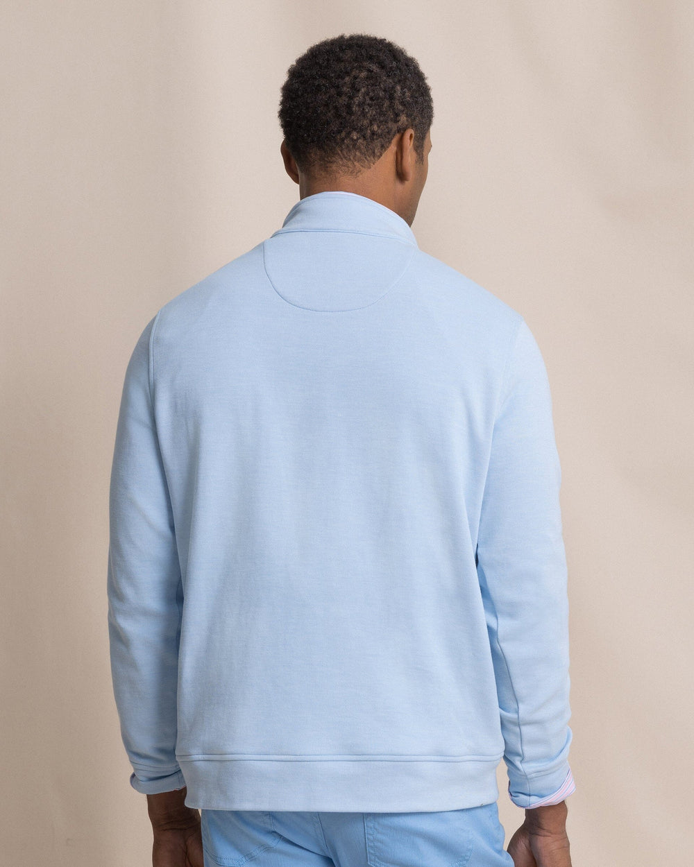 The back view of the Southern Tide Sandy Cove Pique Quarter Zip by Southern Tide - Ocean Channel