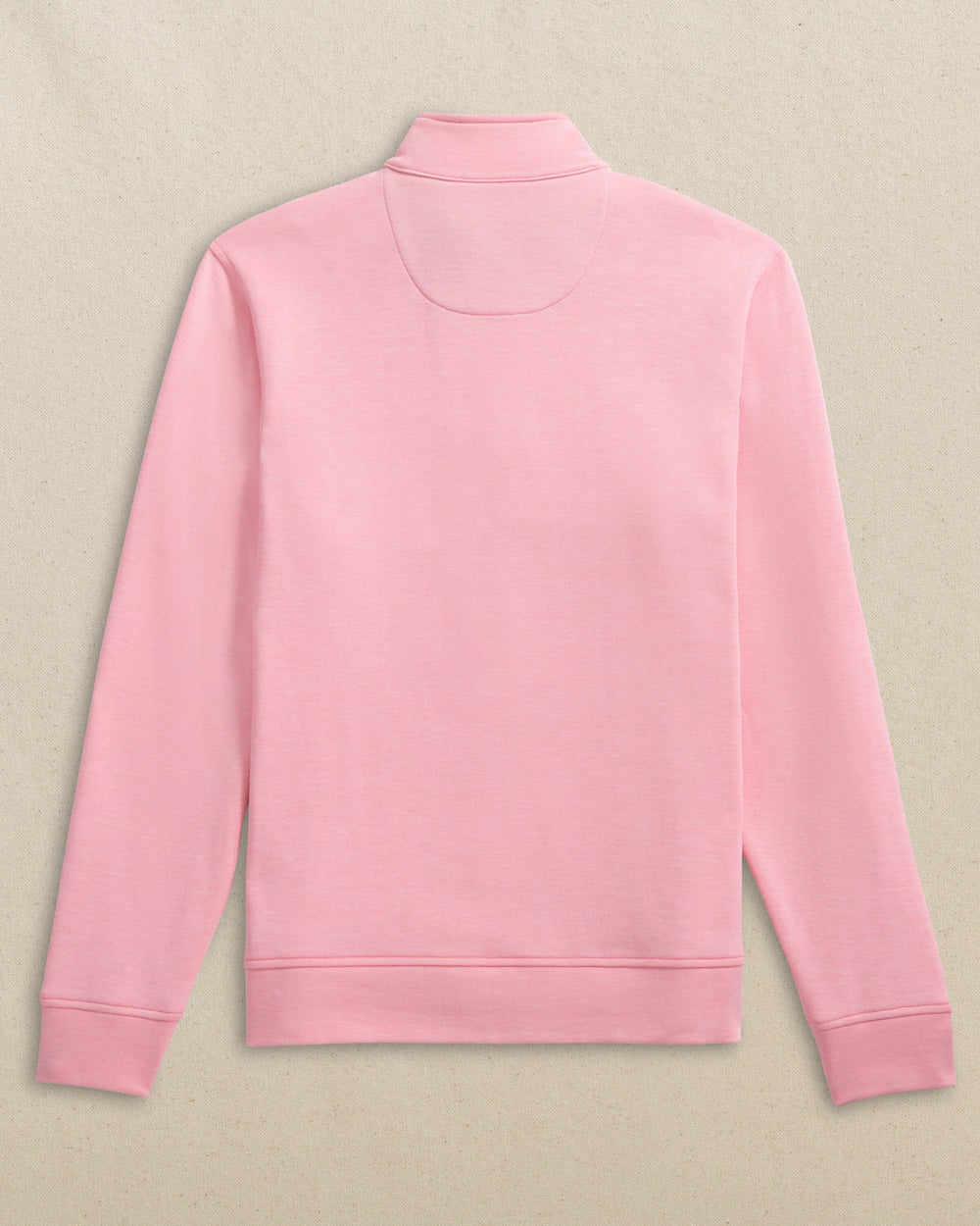 The back view of the Southern Tide Sandy Cove Pique Quarter Zip by Southern Tide - Sea Pink