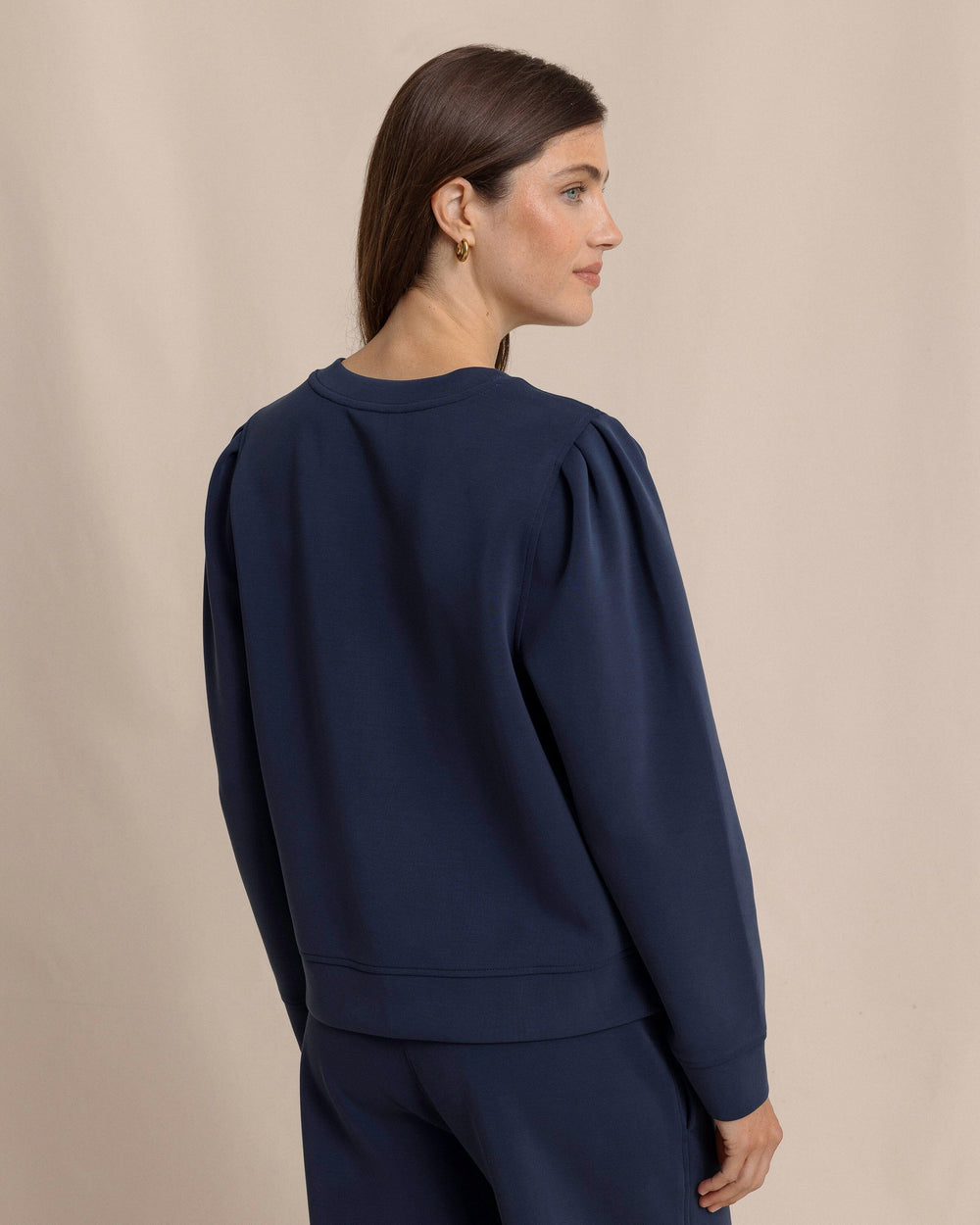 The back view of the Southern Tide Sara Lounge Pullover by Southern Tide - Dress Blue