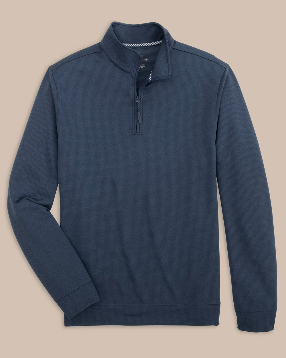 The front view of the Southern Tide Schooner Long Sleeve Quarter Zip by Southern Tide - Dress Blue