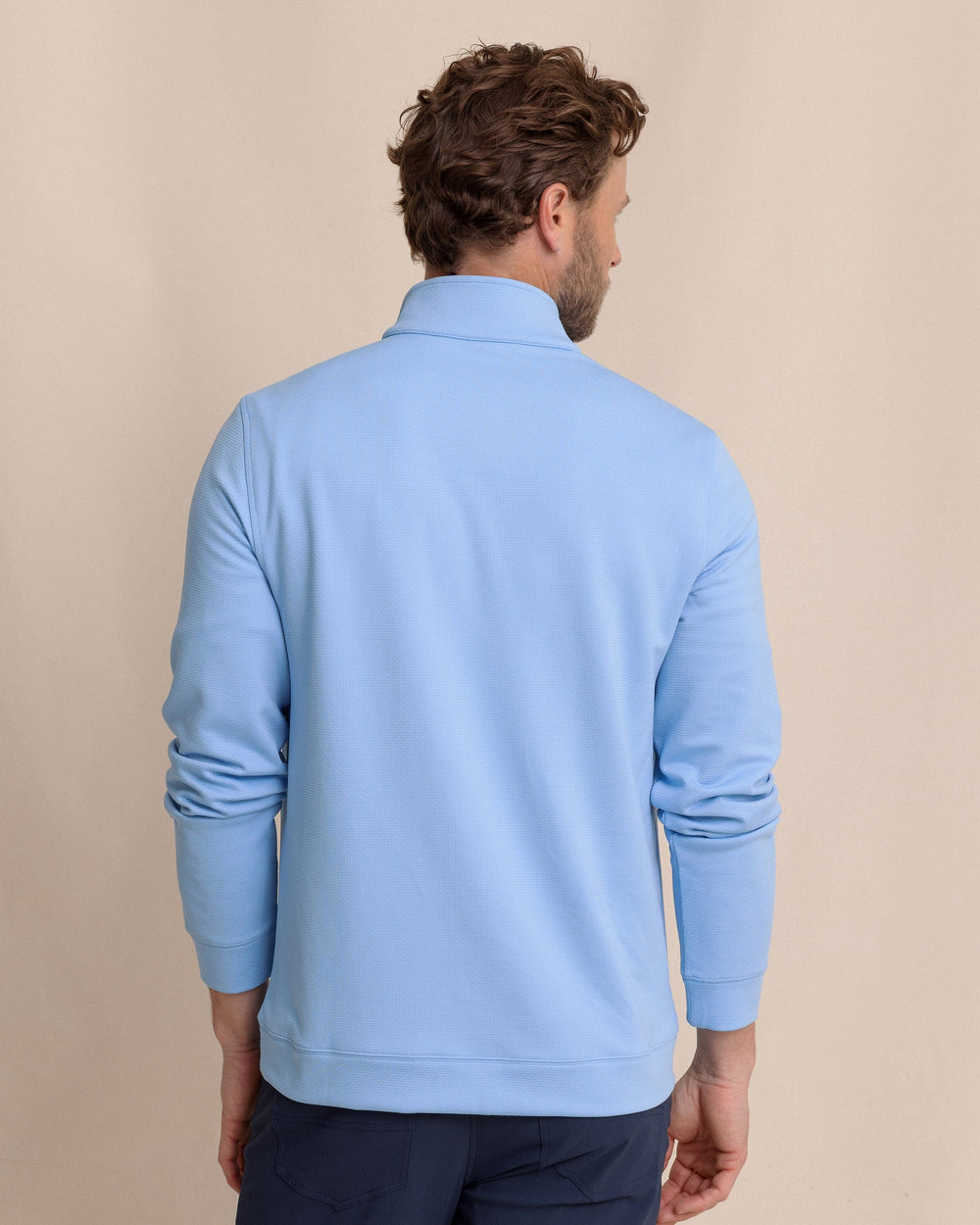 The back view of the Southern Tide Schooner Long Sleeve Quarter Zip by Southern Tide - Ocean Channel