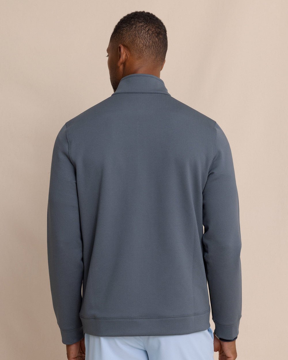 The back view of the Southern Tide Schooner Long Sleeve Quarter Zip by Southern Tide - Perfect Storm