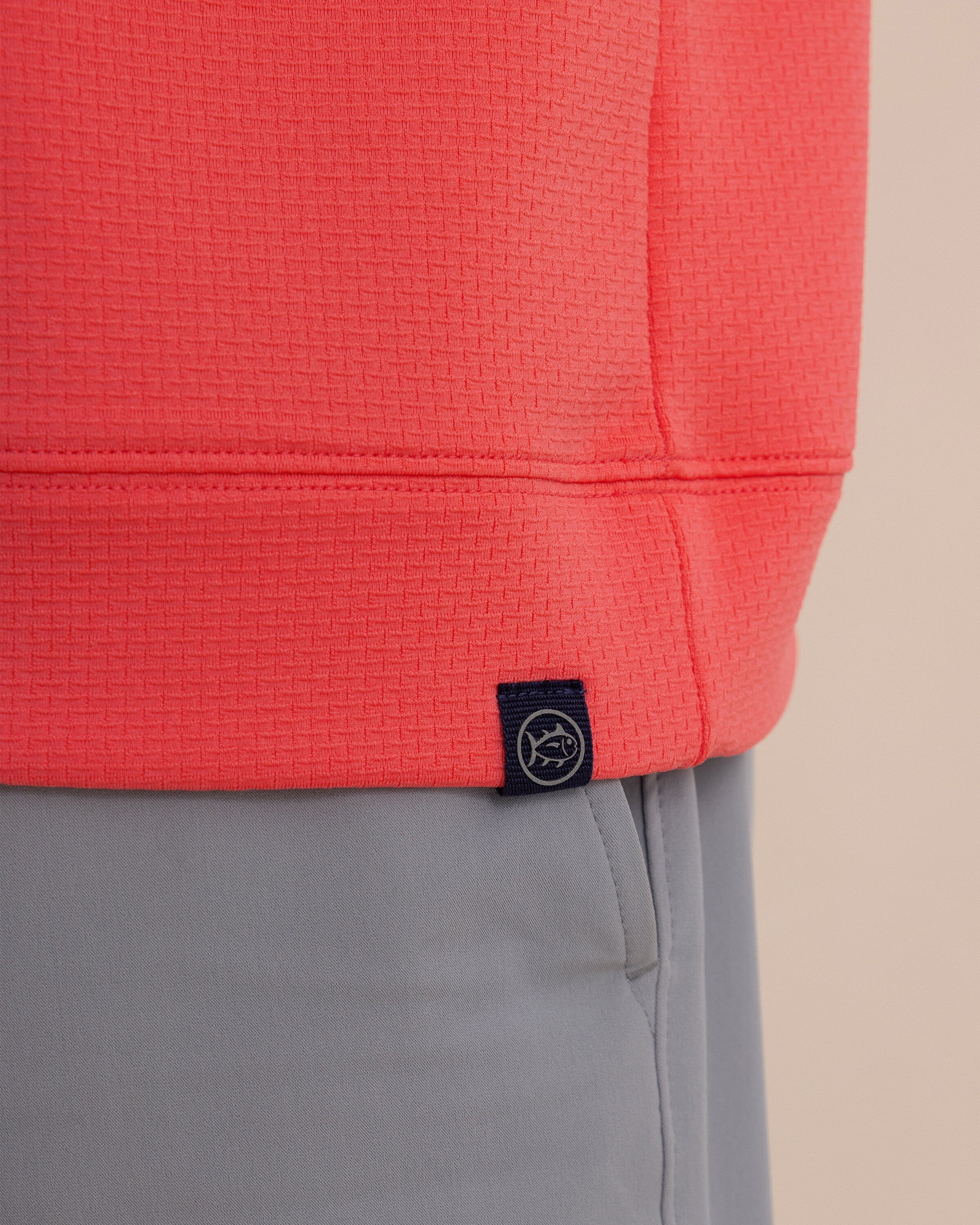 Men's Schooner Quarter Zip - Sunkist Coral | Southern Tide