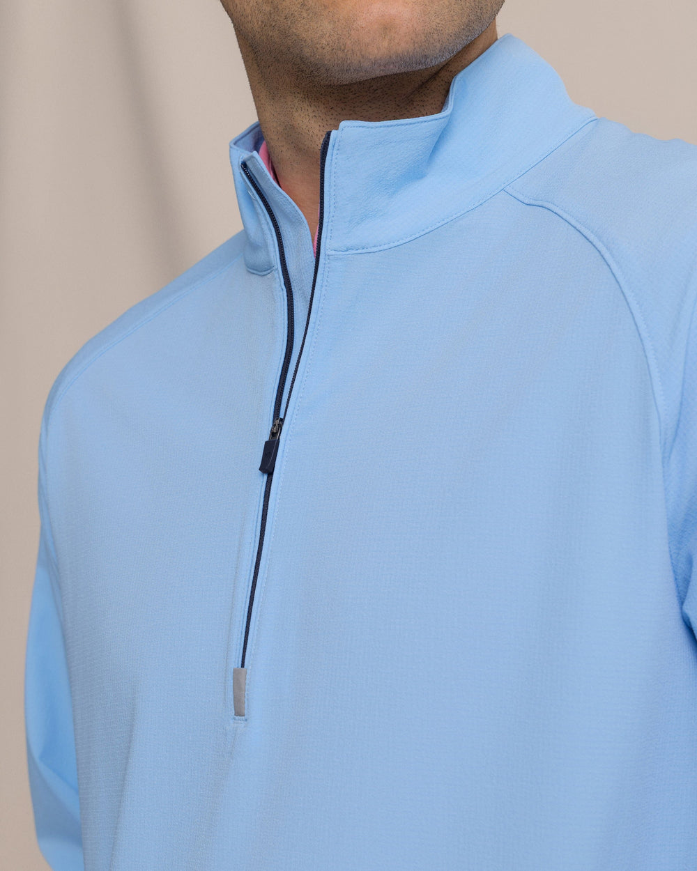 The detail view of the Southern Tide Seabreeze Performance Pullover by Southern Tide - Ocean Channel