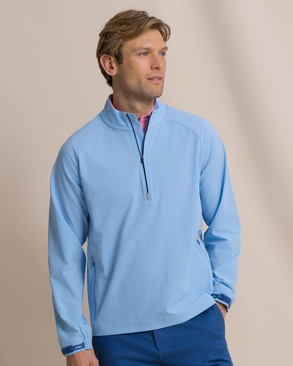 The front view of the Southern Tide Seabreeze Performance Pullover by Southern Tide - Ocean Channel