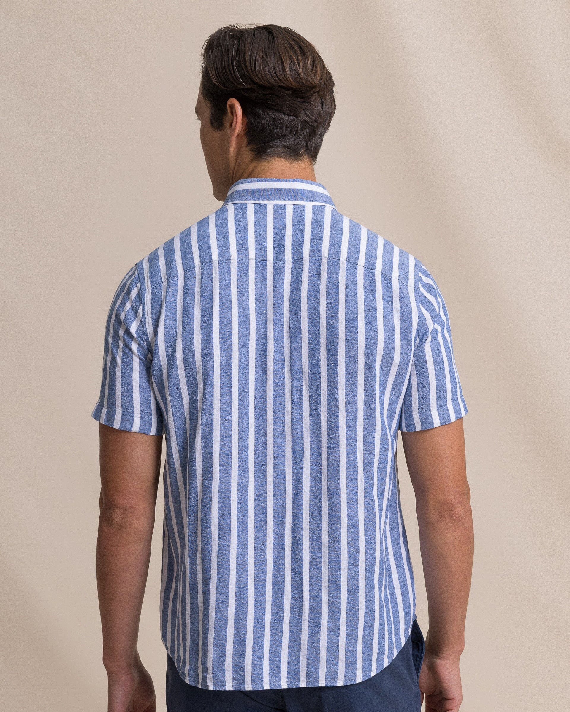 Men's Seamark Stripe Short Sleeve Sport Shirt | Southern Tide