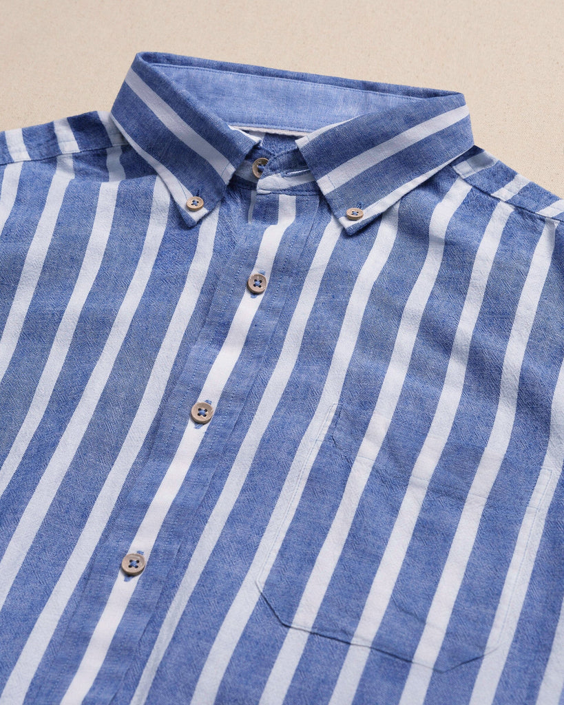 Men's Seamark Stripe Short Sleeve Sport Shirt | Southern Tide