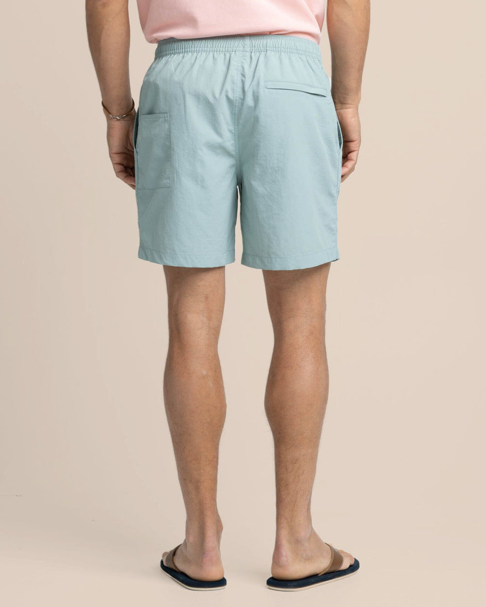 The back view of the Southern Tide Shoreline 6 Nylon Short by Southern Tide - Green Surf