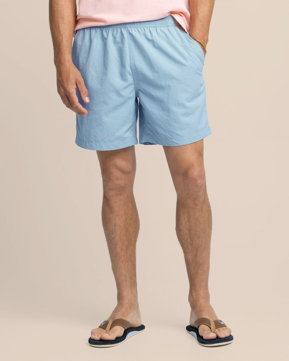 The front view of the Southern Tide Shoreline 6 Nylon Short by Southern Tide - Windward Blue