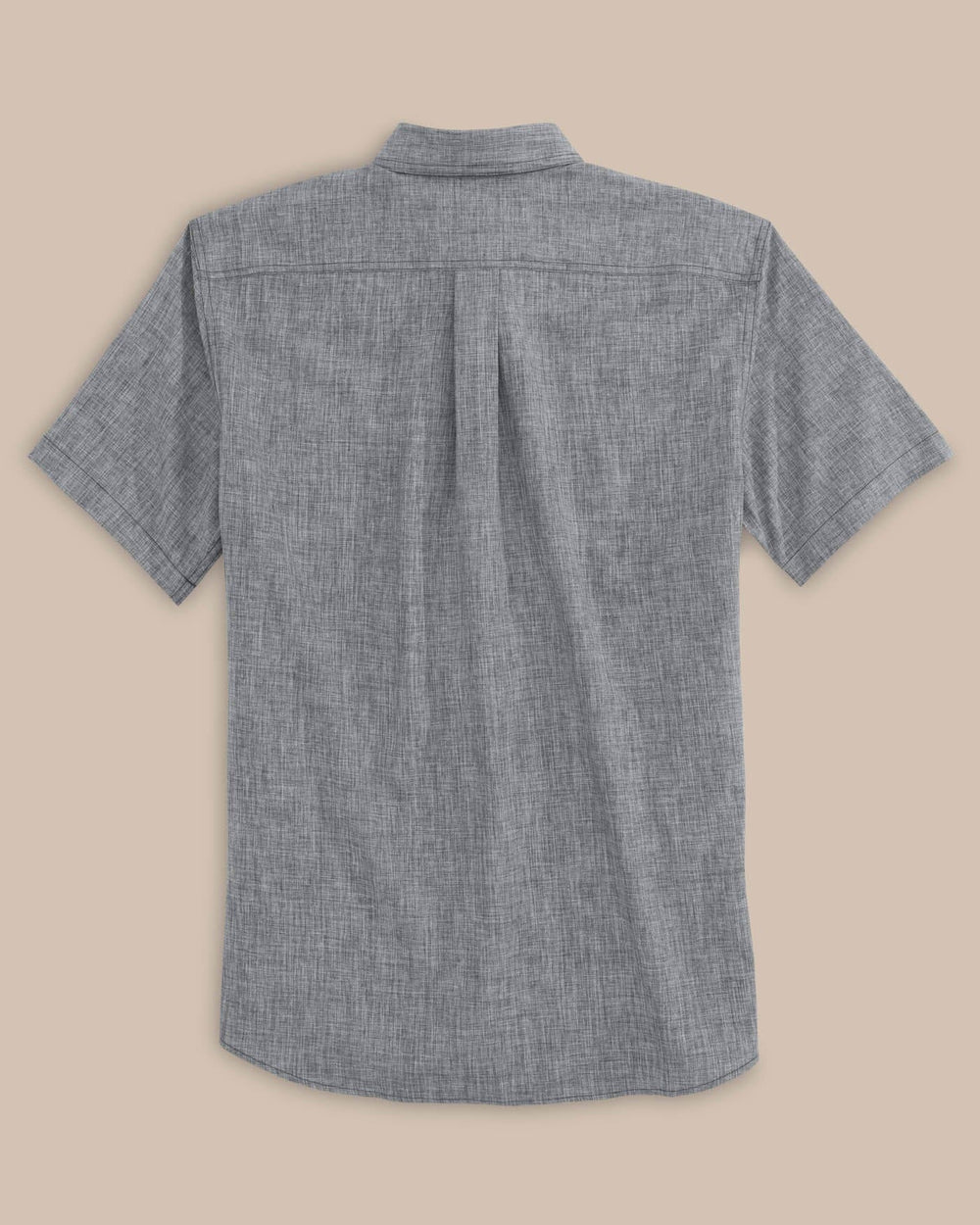 The back view of the Southern Tide Short Sleeve Dock Shirt by Southern Tide - Polarized Grey