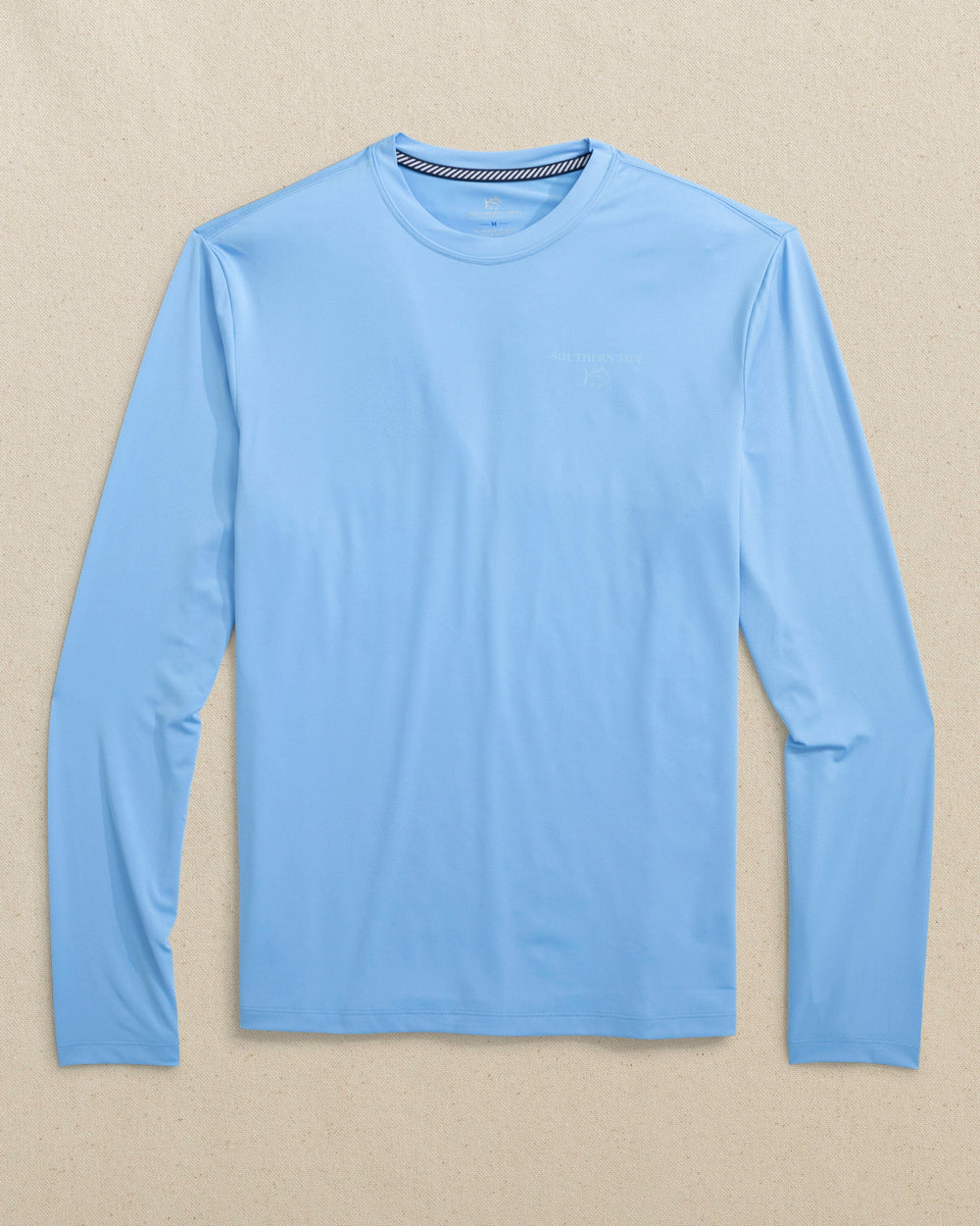 The front view of the Southern Tide Skiff Dockview Long Sleeve Performance T-Shirt by Southern Tide - Ocean Channel