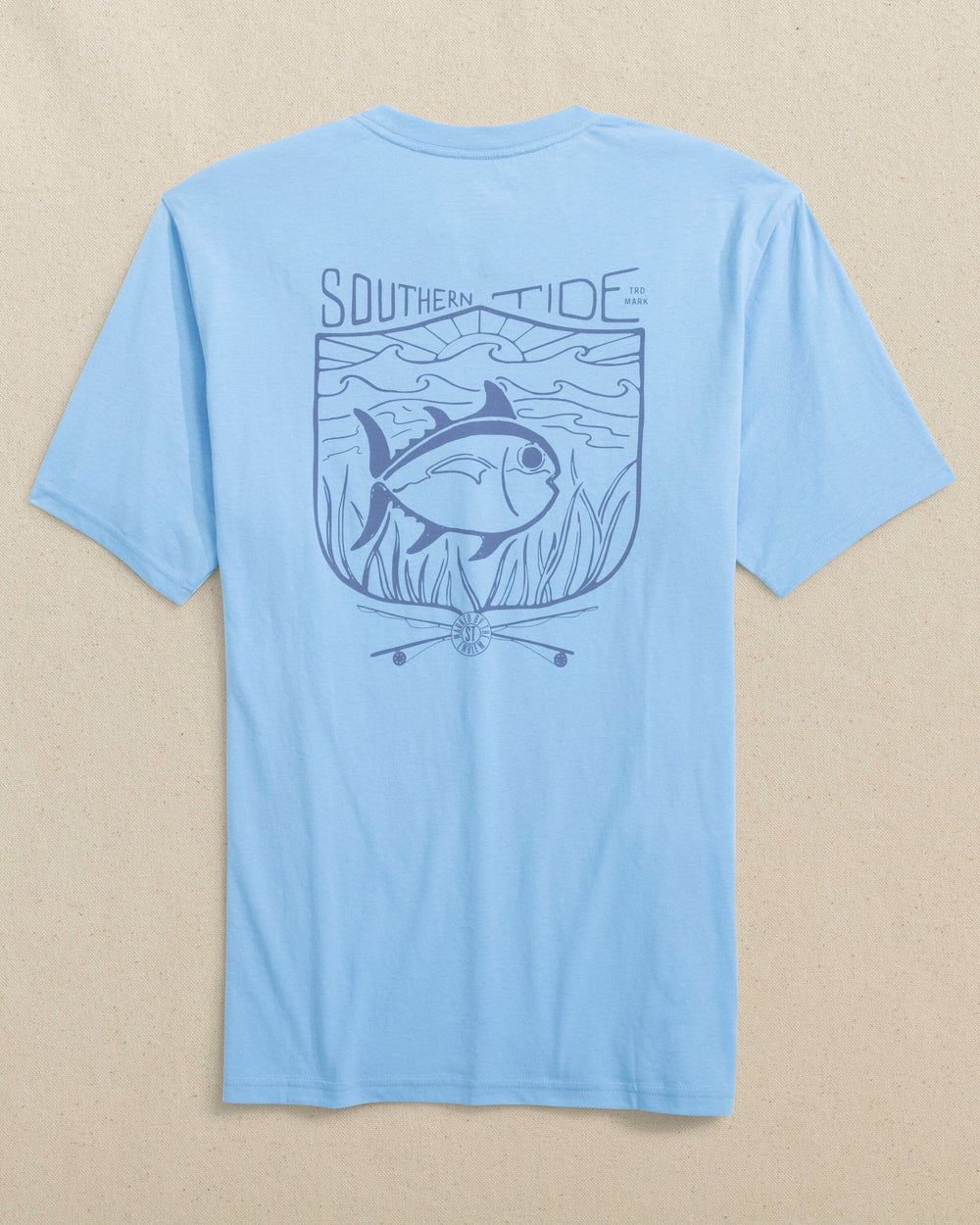 The back view of the Southern Tide Skipjack Fishing Short Sleeve T-Shirt by Southern Tide - Ocean Channel