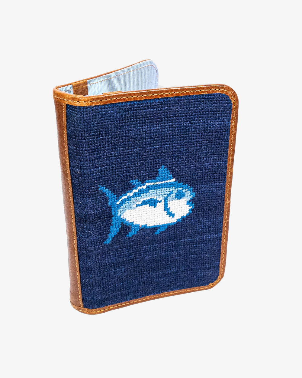 The front view of the Southern Tide Skipjack Golf Scorecard Holder by Southern Tide - Navy