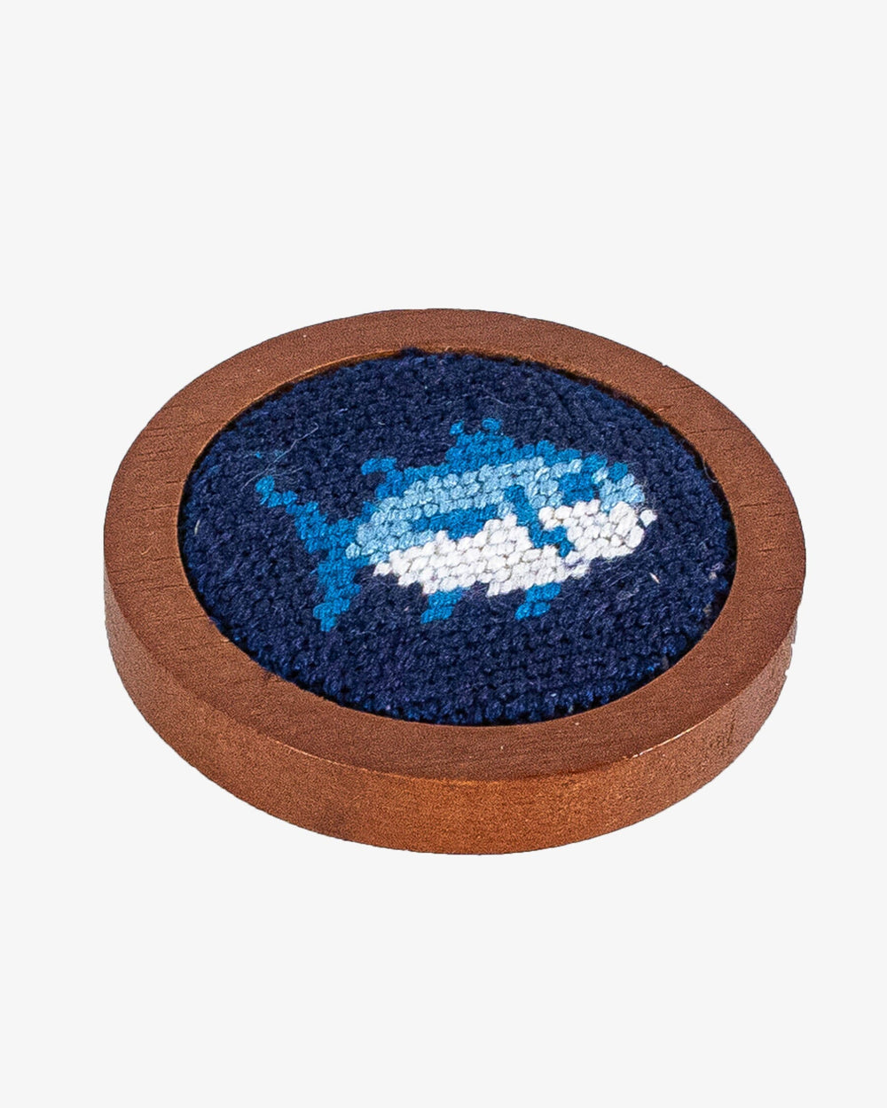 The detail view of the Southern Tide Skipjack Golfball Marker by Southern Tide - Navy