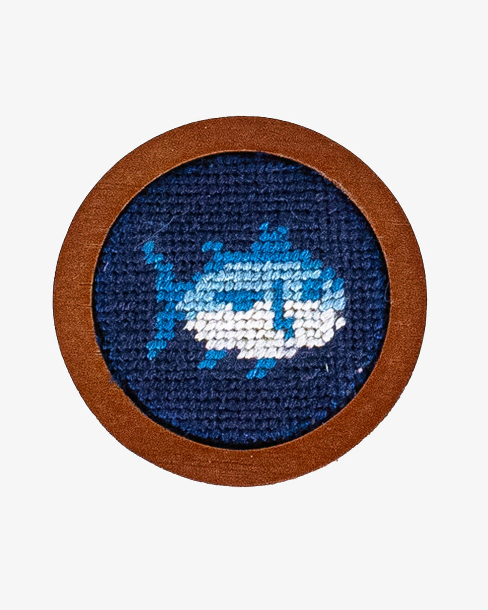 The front view of the Southern Tide Skipjack Golfball Marker by Southern Tide - Navy