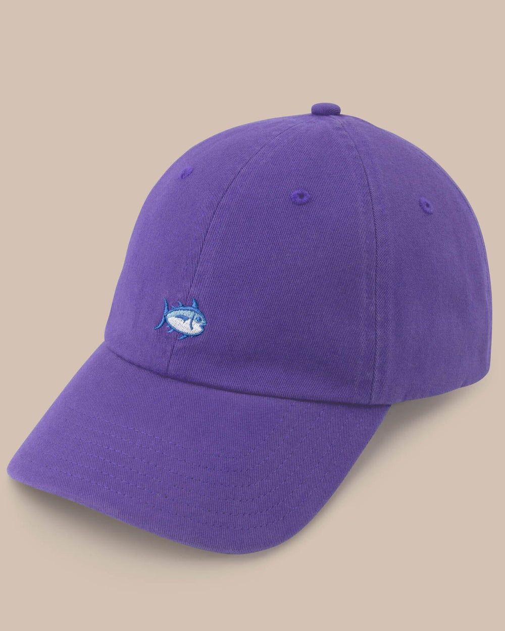 The front view of the Southern Tide Skipjack Hat Team Colors by Southern Tide - Regal Purple