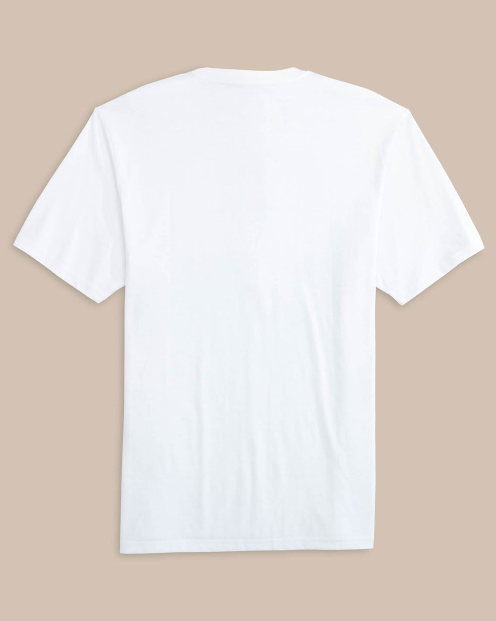 The back view of the Southern Tide Skipjack Honeycomb Front Graphic Short Sleeve T-shirt by Southern Tide - Classic White