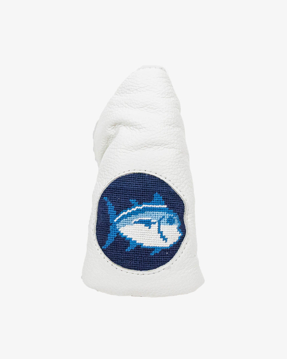 The front view of the Southern Tide Skipjack Medallion Putter Cover by Southern Tide - Navy