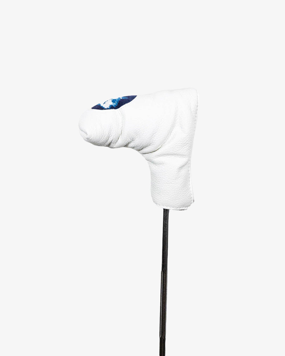 The right side on club view of the Southern Tide Skipjack Medallion Putter Cover by Southern Tide - Navy