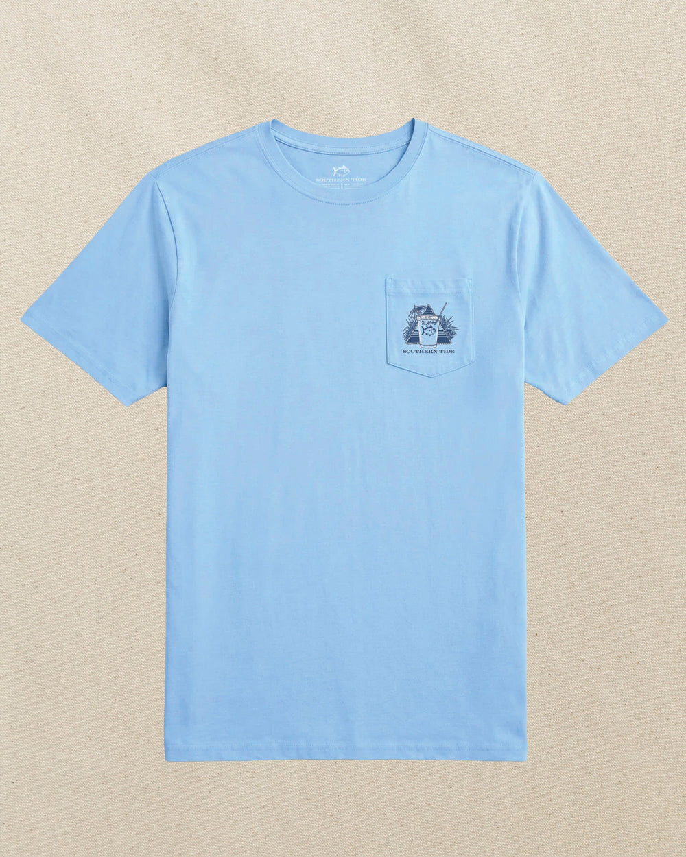 The front view of the Southern Tide Skipjack Sunset Cocktail Short Sleeve T-Shirt by Southern Tide - Ocean Channel