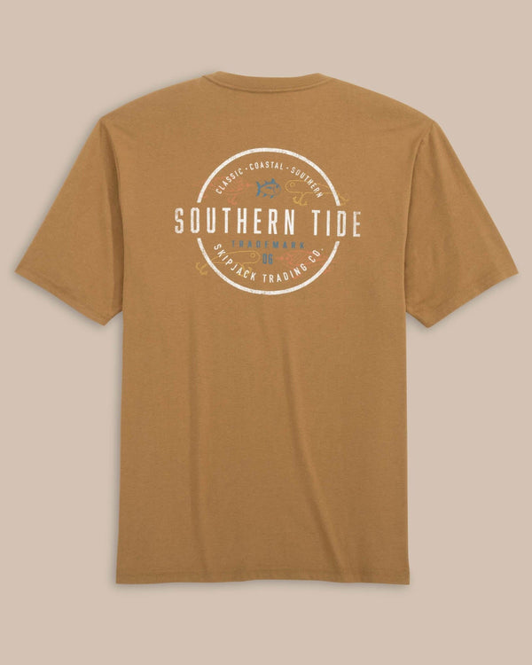 The back view of the Southern Tide Skipjack TC Lures T-Shirt by Southern Tide - Hazelnut Khaki