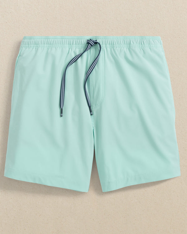 The front view of the Southern Tide Solid Maritime Swim Trunk by Southern Tide - Garden Grove
