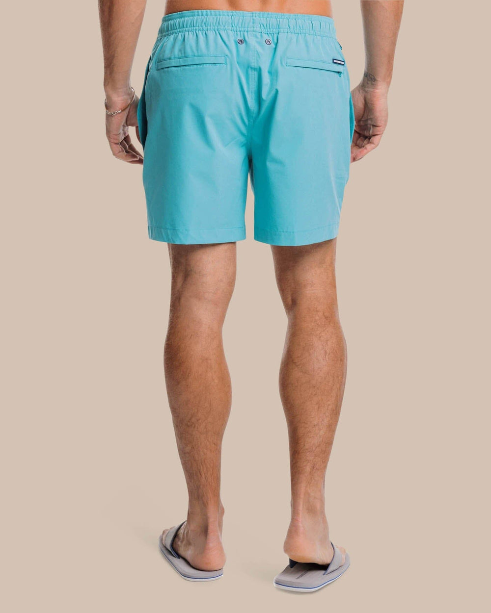 The back view of the Southern Tide Solid Swim Trunk 3 by Southern Tide - Tidal Wave