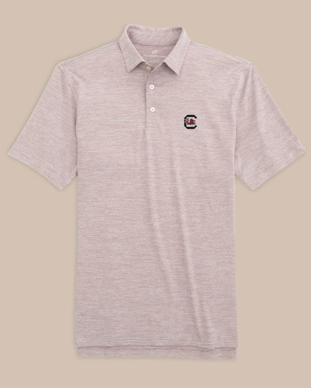 USC Gamecocks Driver Spacedye Polo Shirt C_Polo Shirts Southern Tide 