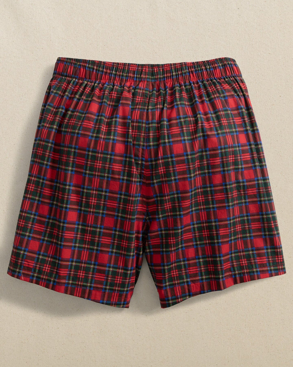 The back view of the Southern Tide South Carolina Tartan Boxer by Southern Tide - Rio Red