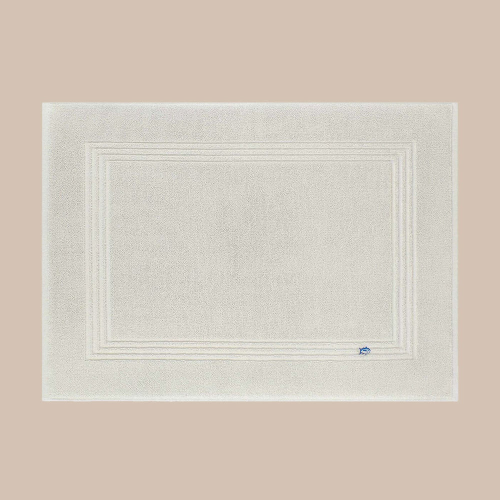 The front view of the Southern Tide Bath Mat by Southern Tide - Harpoon Grey