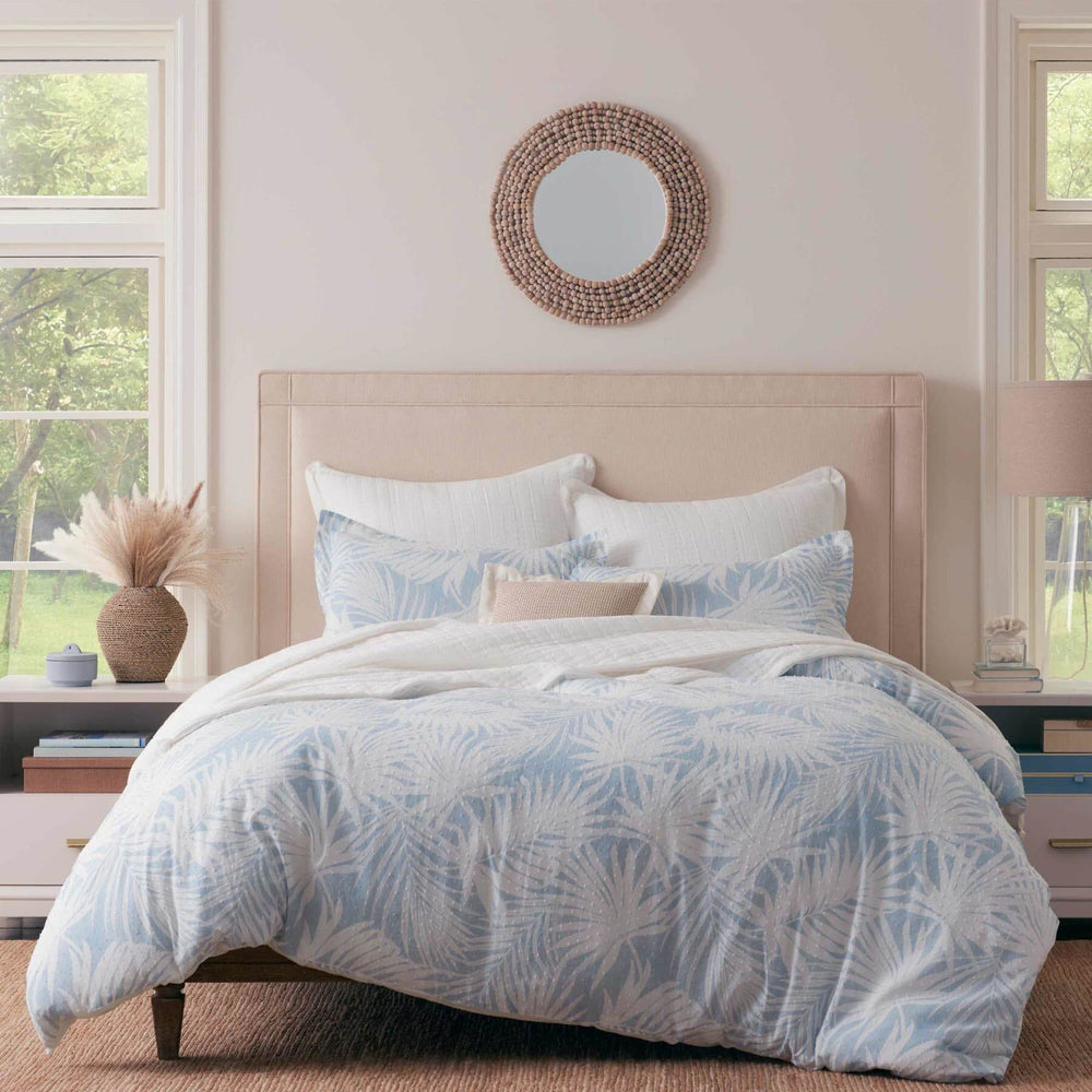 The front view of the Southern Tide Beaufort Blue Comforter Set by Southern Tide - Blue