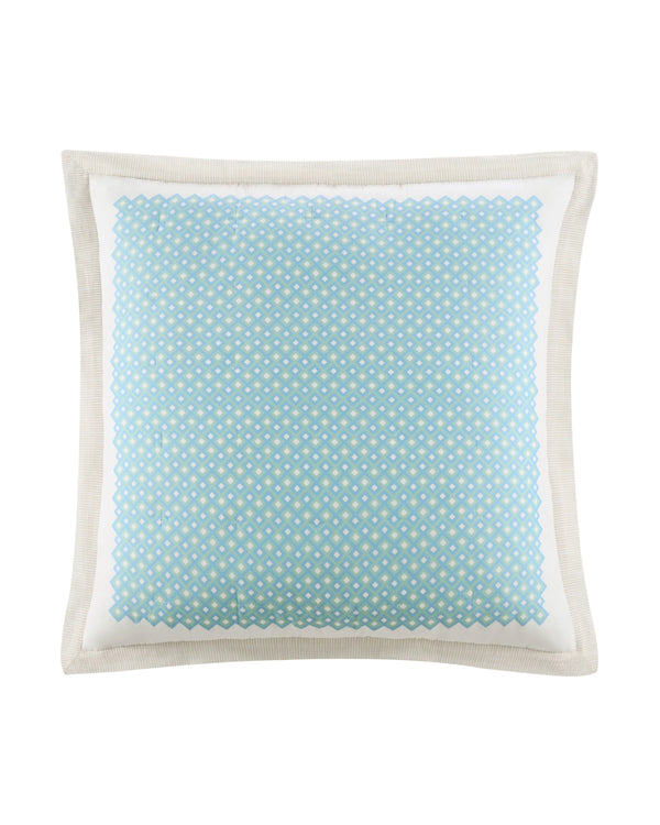 The front view of the Southern Tide Southern Tide Bellweather Euro Sham by Southern Tide - Multi