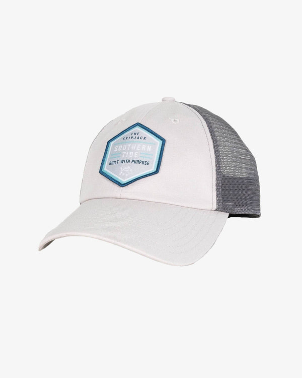 The front view of the Southern Tide Southern Tide Built With Purpose Trucker by Southern Tide - Grey