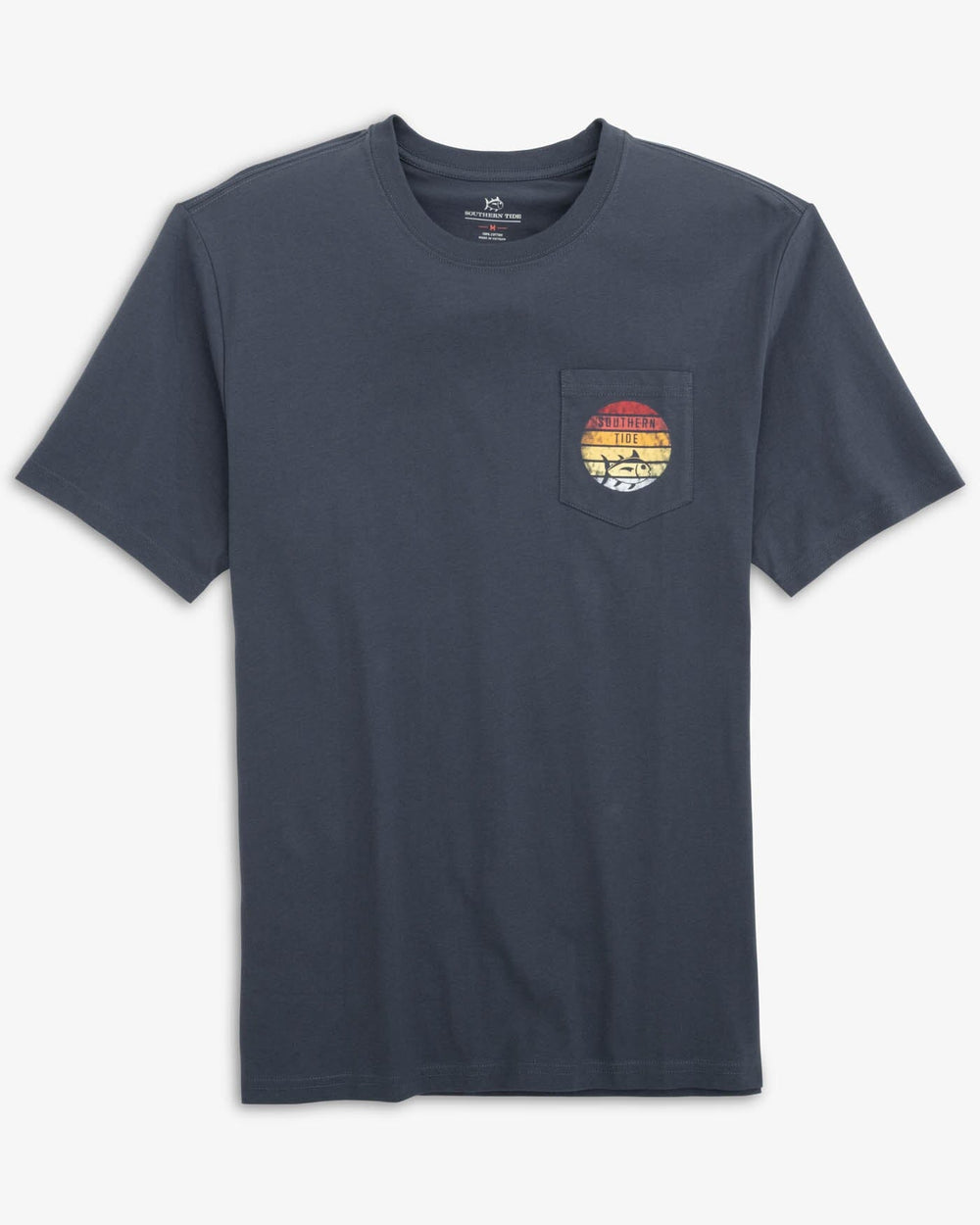 The front view of the Southern Tide Southern Tide Circle Gradient T-Shirt by Southern Tide - Ombre Blue
